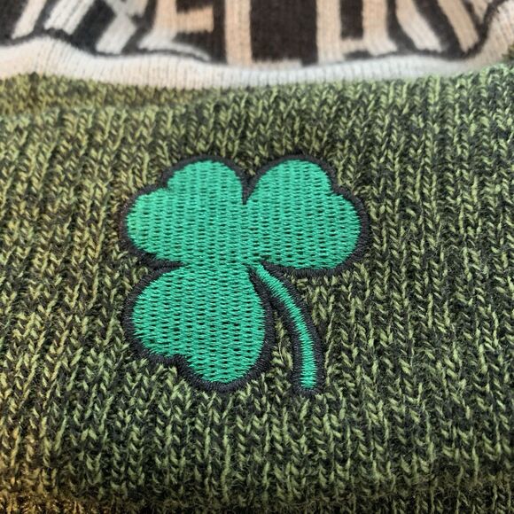 Ireland Pom Pom Beanie St Patricks Day Irish Lucky Green Clover Shamrock Hat New - Picture 11 of 13
